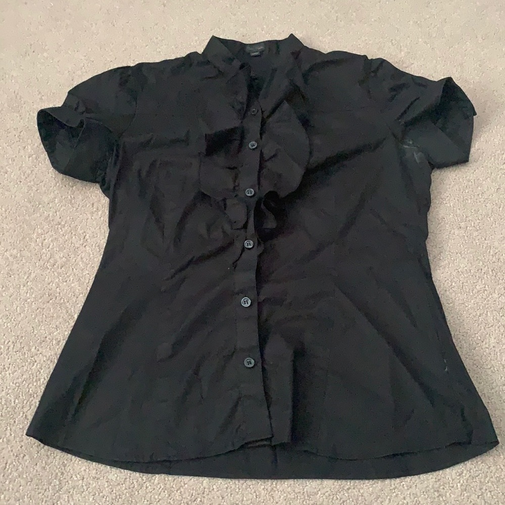 Aritzia Babaton Ruffle Button-Up Blouse